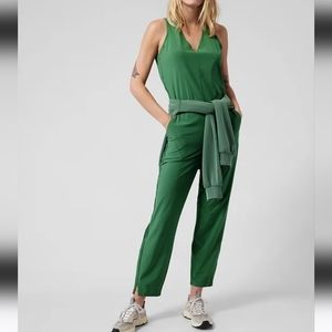 Athleta Brooklyn Jumpsuit in Vineyard Green 2 Featherweight Stretch